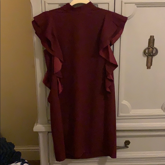 Kate Spade Maroon Mock Neck Dress - Picture 1 of 3